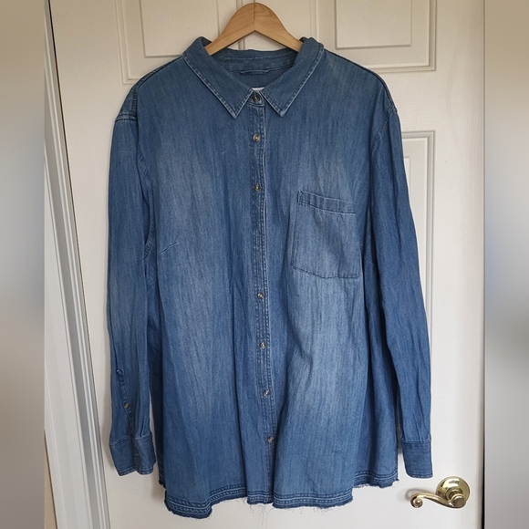 Ava & Viv Tops - Ava & Viv Denim Shirt, Size 4X